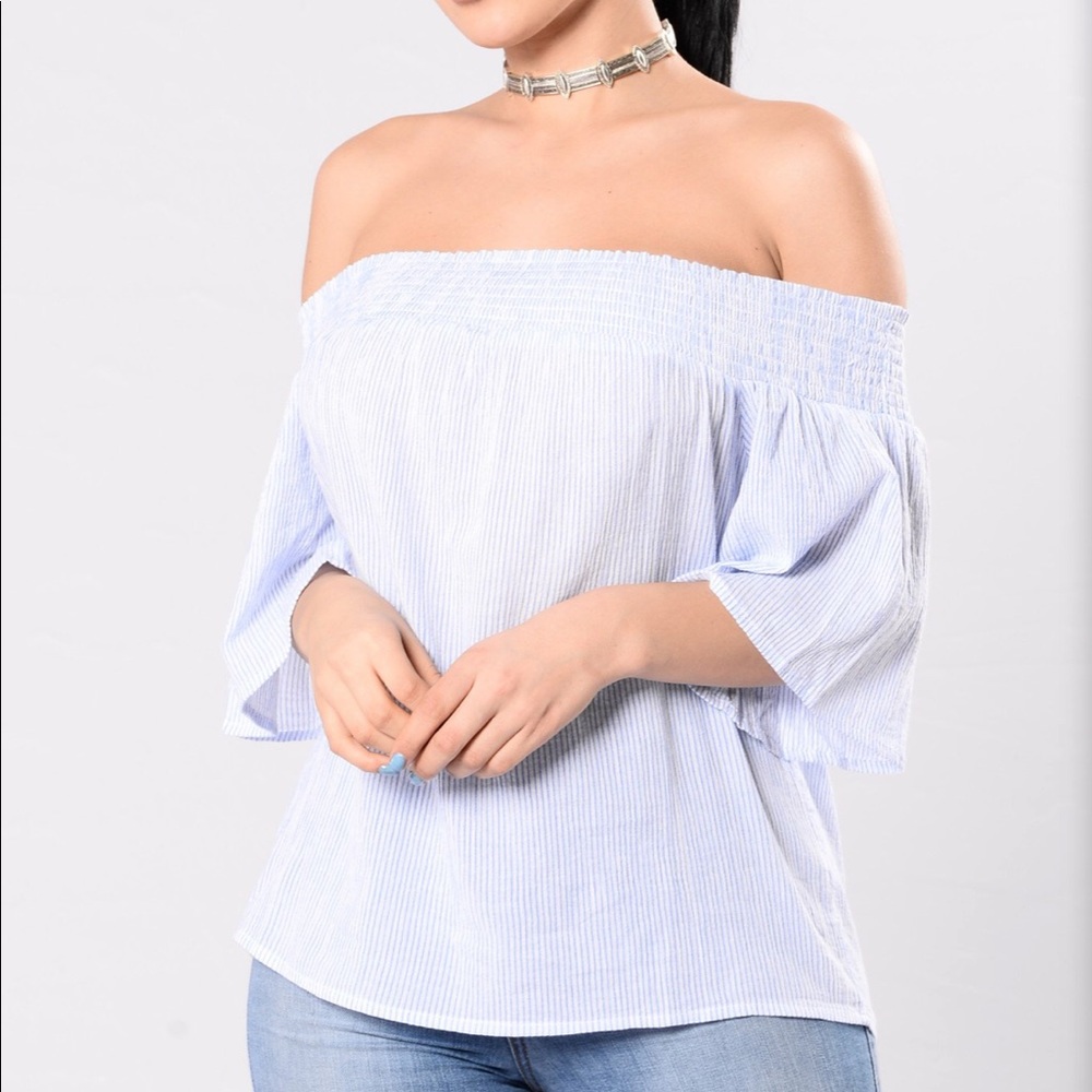Fashion Nova Tell No Lies Top - Blue